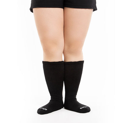 Plusock Plus Size Bamboo Solid Color Knee High Socks(3 Pairs) - image 1