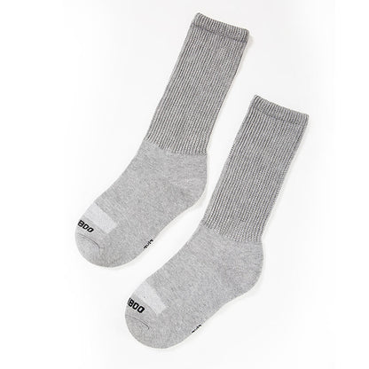 Plusock Plus Size Bamboo Solid Color Knee High Socks(3 Pairs) - Grey - EU40-44(US7-10) - image 10