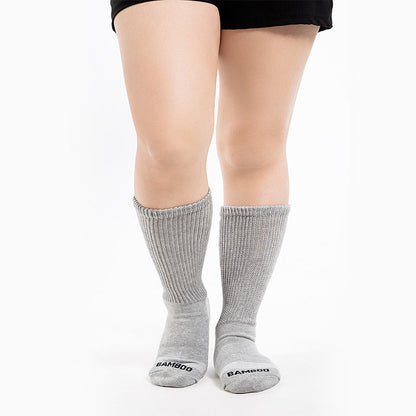 Plusock Plus Size Bamboo Solid Color Knee High Socks(3 Pairs) - image 4