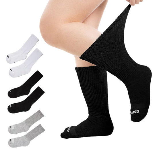 Plusock Plus Size Bamboo Solid Color Knee High Socks(3 Pairs) - Multicolor - EU40-44(US7-10) - image 0