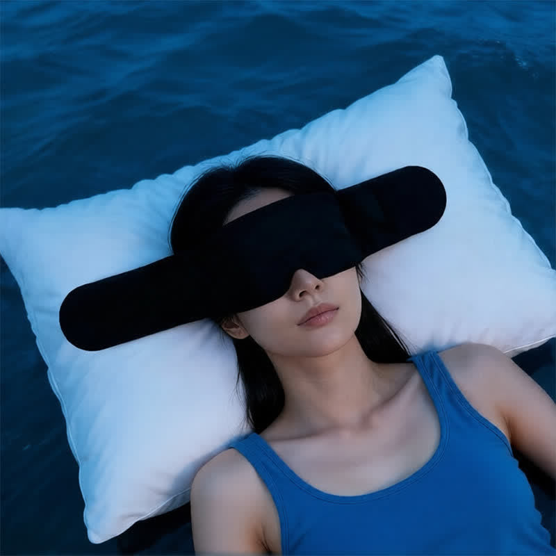 Plusock Weighted Cooling Sleep Mask - Black - One Size - image 1