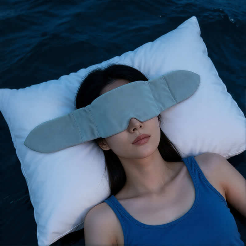 Plusock Weighted Cooling Sleep Mask - Blue - One Size - image 0
