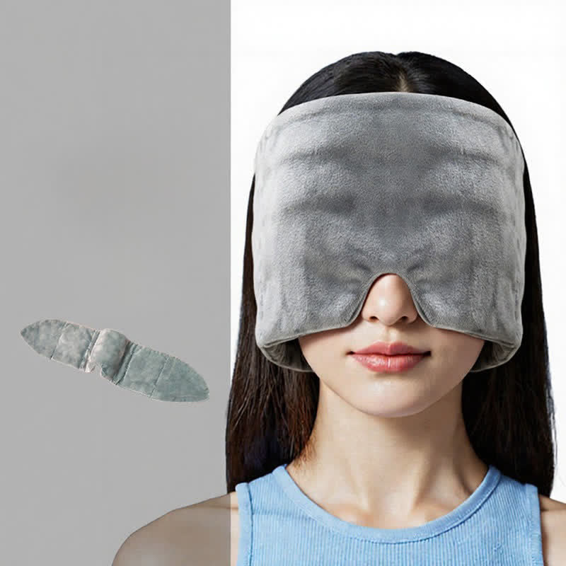 Plusock Adjustable Weighted Plush Sleep Mask - Grey - One Size - image 1