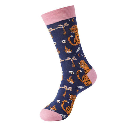 Plusock Forest Leopard Print Quarter Socks(3 Pairs) - image 6