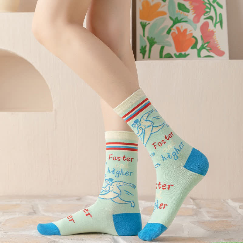 Plusock Cute Cartoon Characters Quarter Socks(4 Pairs) - image 3