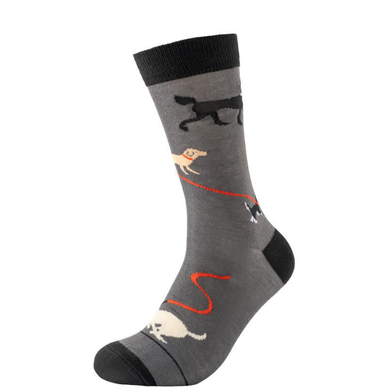Plusock Playful Dog Rabbit Quarter Socks - Black - EU38-45(US5-11) - image 3