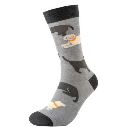 Plusock Playful Dog Rabbit Quarter Socks - Grey - EU38-45(US5-11) - image 2