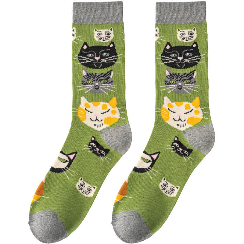Plusock Cute Cat Quarter Socks(4 Pairs) - image 6