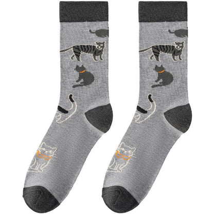 Plusock Cute Cat Quarter Socks(4 Pairs) - image 7