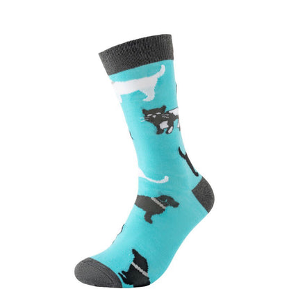 Plusock Cute Cat Quarter Socks(4 Pairs) - Blue - EU38-45(US5-11) - image 4
