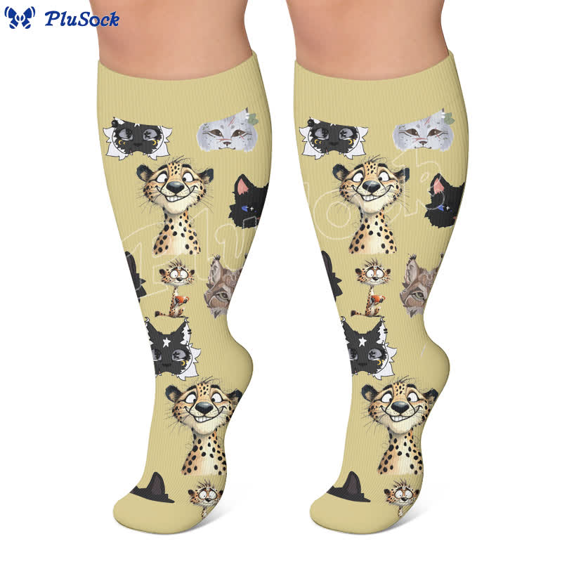 Plusock Plus Size Animal Medley Compression Socks - image 4
