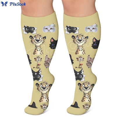 Plusock Plus Size Animal Medley Compression Socks - image 4