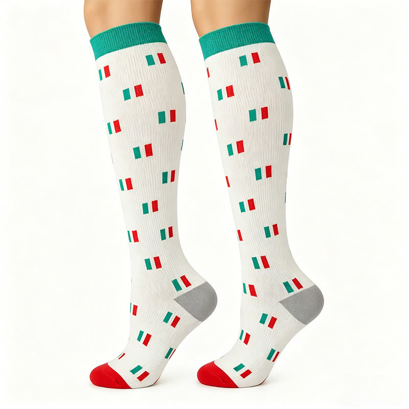 Plusock National Flags Compression Socks(6 Pairs) - Mexico - S/M - image 2