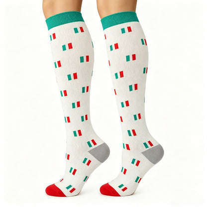 Plusock National Flags Compression Socks(6 Pairs) - Mexico - S/M - image 2