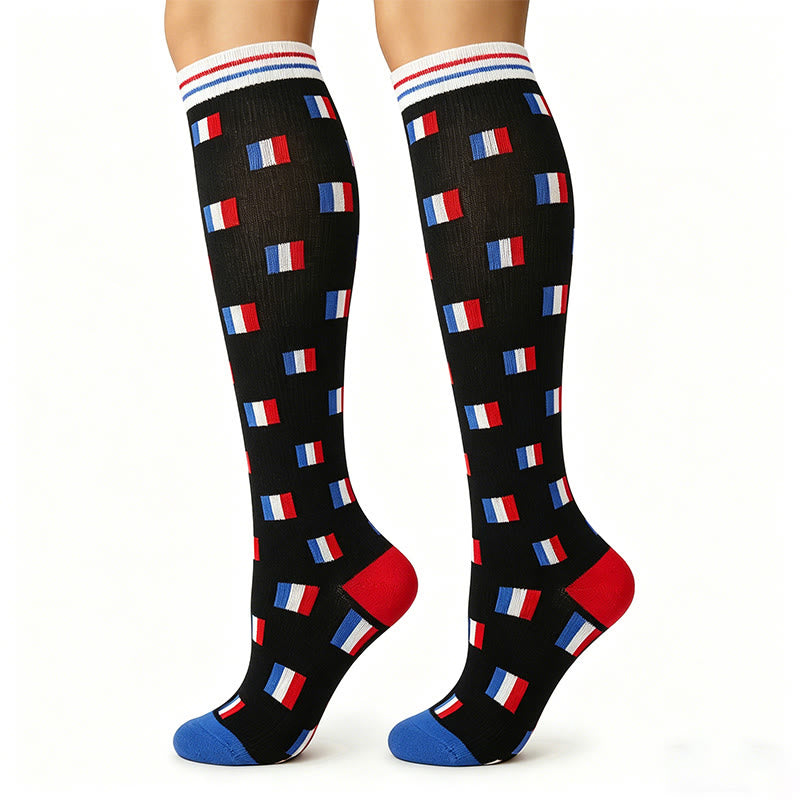 Plusock National Flags Compression Socks(6 Pairs) - France - S/M - image 5