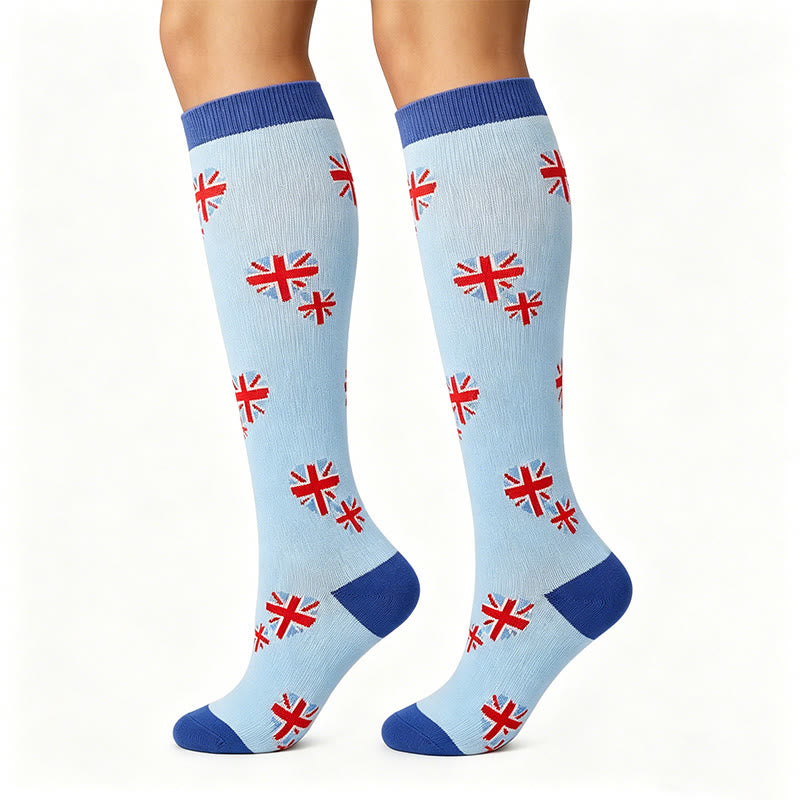 Plusock National Flags Compression Socks(6 Pairs) - England - S/M - image 1