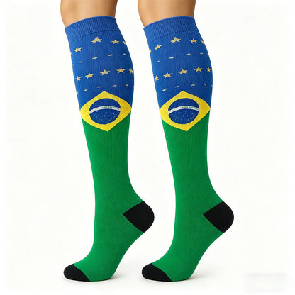 Plusock National Flags Compression Socks(6 Pairs) - Brazil - S/M - image 3