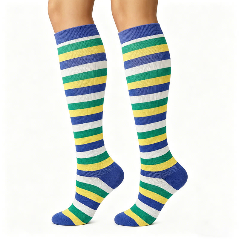 Plusock Flag Stripe Compression Socks(5 Pairs) - Brazil - S/M - image 2