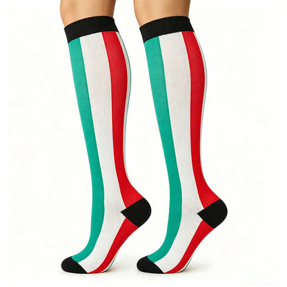 Plusock Flag Stripe Compression Socks(5 Pairs) - Italy - S/M - image 1