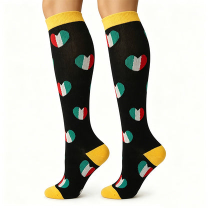 Plusock Union Flag Sport Compression Socks(6 Pairs) - Black - S/M - image 1