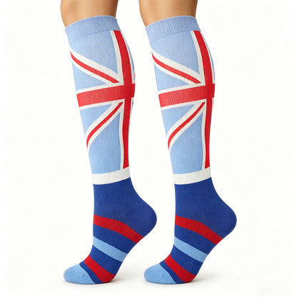 Plusock Union Flag Sport Compression Socks(6 Pairs) - Light Blue - S/M - image 5