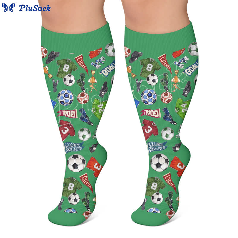 Plusock Plus Size Soccer Compression Socks - image 3