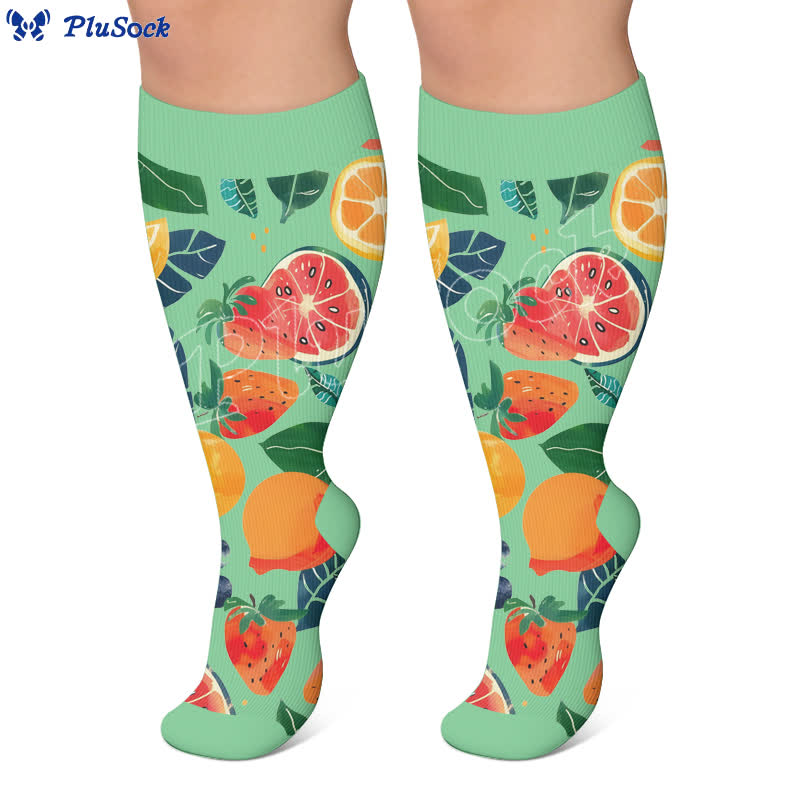 Plusock Plus Size Fruit Compression Socks - image 4