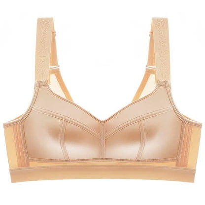 Plusock Wide Strap Support Wireless Bra - Nude - 52 - E - image 1