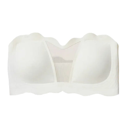 Plusock Smooth Support Strapless Wireless Bra - White - 4XL - image 2