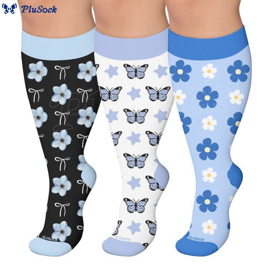 Plusock Plus Size Butterfly Star Compression Socks - image 0