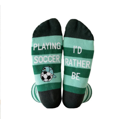 Plusock Soccer Stripe Cotton Quarter Socks(3 Pairs) - image 10