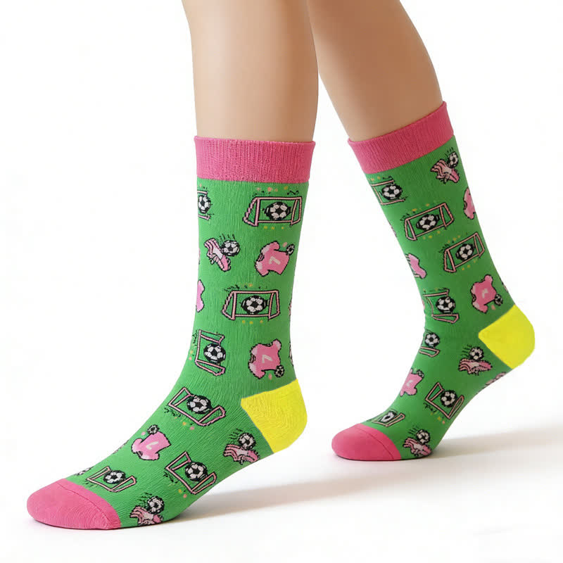 Plusock Soccer Stripe Cotton Quarter Socks(3 Pairs) - image 7