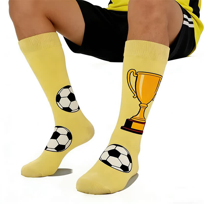 Plusock Trendy Soccer Pattern Quarter Socks (5 Pairs) - image 3