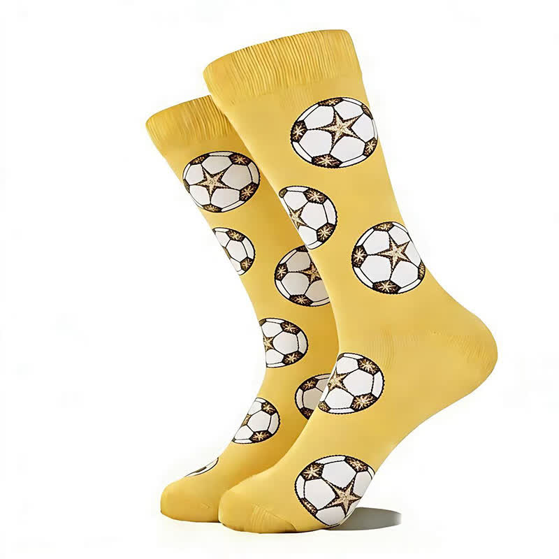 Plusock Trendy Soccer Pattern Quarter Socks (5 Pairs) - image 9