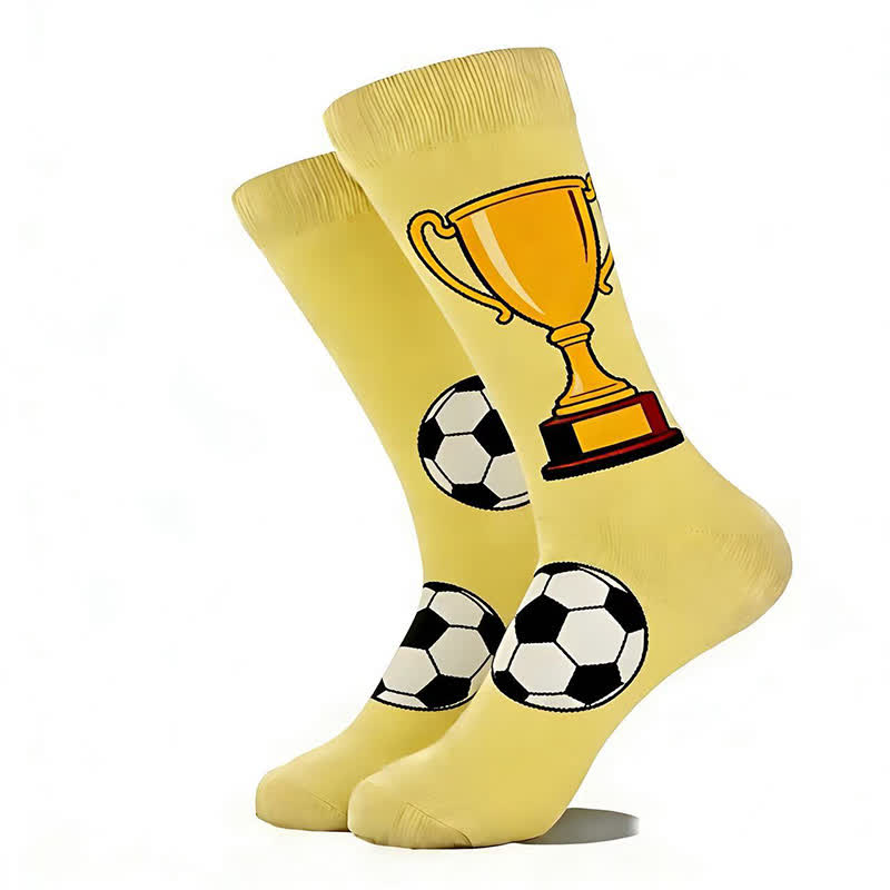 Plusock Trendy Soccer Pattern Quarter Socks (5 Pairs) - image 7