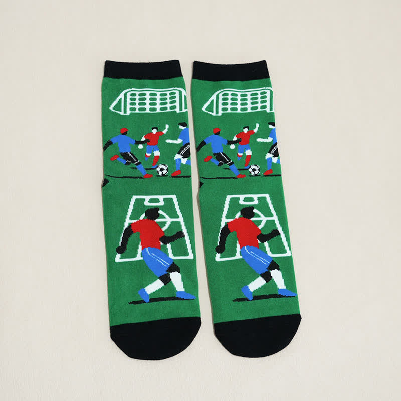 Plusock Breathable Soccer Slogan Cotton Quarter Socks(6 Pairs) - image 17