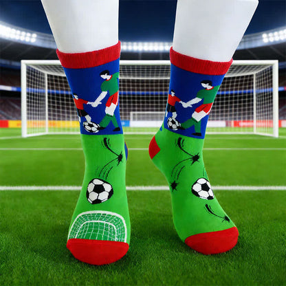 Plusock Breathable Soccer Slogan Cotton Quarter Socks(6 Pairs) - image 1