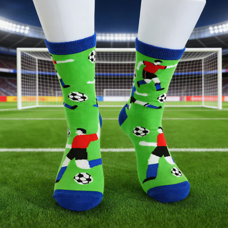 Plusock Breathable Soccer Slogan Cotton Quarter Socks(6 Pairs) - image 4