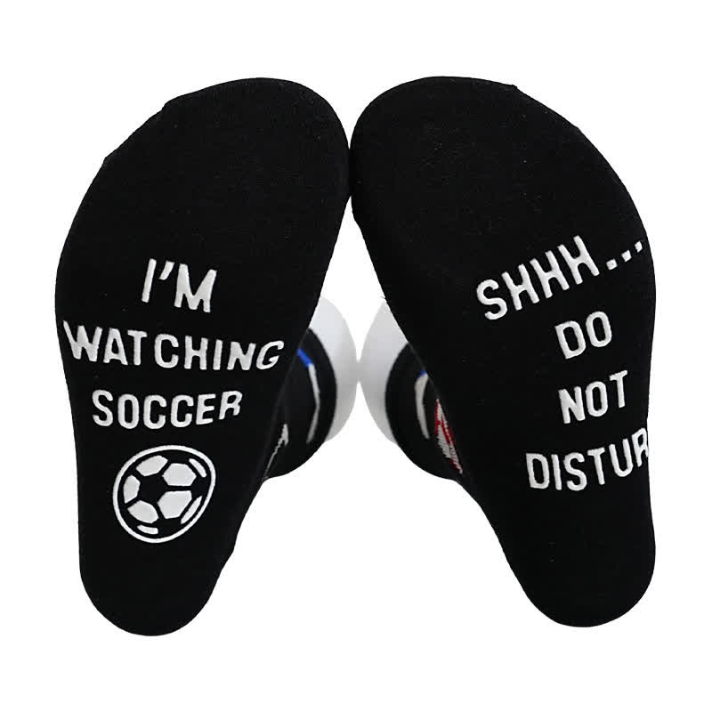 Plusock Breathable Soccer Slogan Cotton Quarter Socks(6 Pairs) - image 7