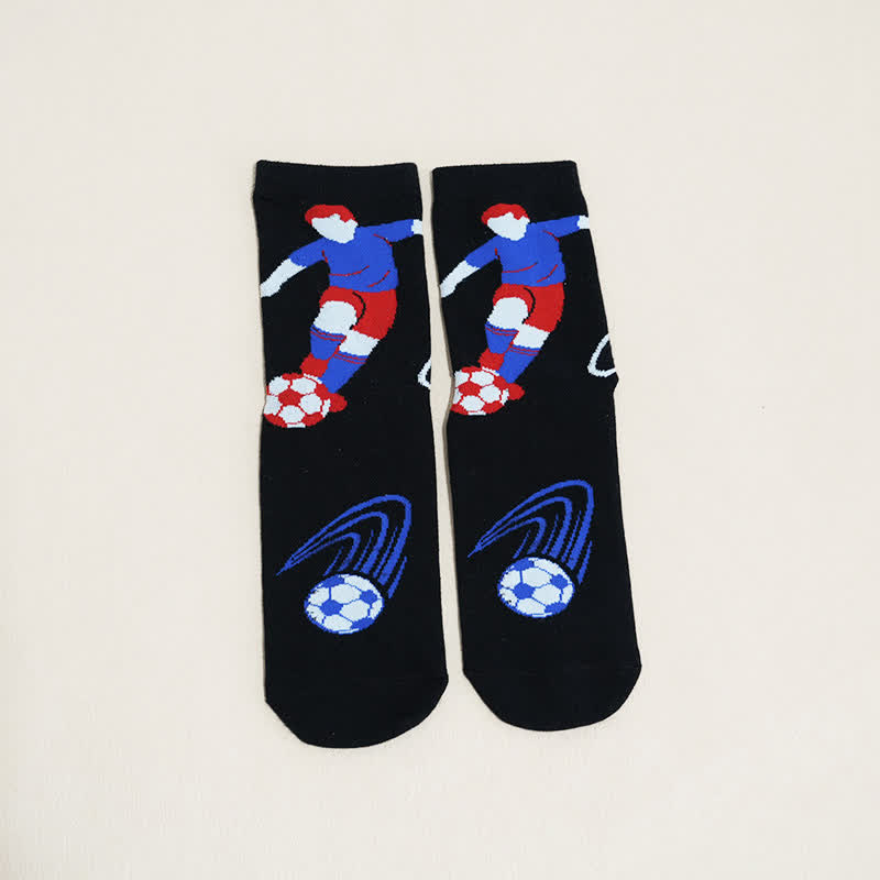 Plusock Breathable Soccer Slogan Cotton Quarter Socks(6 Pairs) - image 22