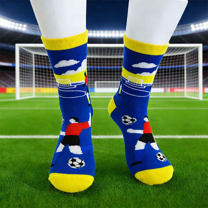 Plusock Breathable Soccer Slogan Cotton Quarter Socks(6 Pairs) - image 3