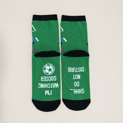 Plusock Breathable Soccer Slogan Cotton Quarter Socks(6 Pairs) - image 18