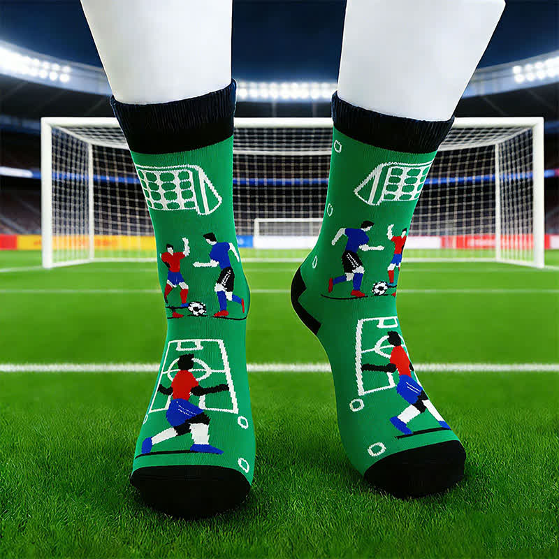 Plusock Breathable Soccer Slogan Cotton Quarter Socks(6 Pairs) - image 5