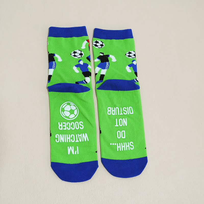 Plusock Breathable Soccer Slogan Cotton Quarter Socks(6 Pairs) - image 25