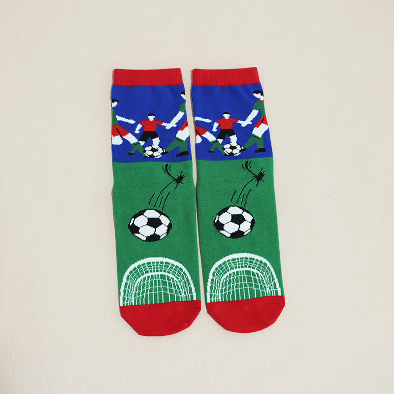 Plusock Breathable Soccer Slogan Cotton Quarter Socks(6 Pairs) - image 23