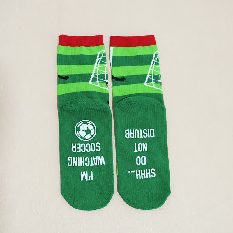 Plusock Breathable Soccer Slogan Cotton Quarter Socks(6 Pairs) - image 20