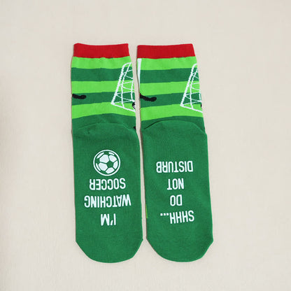 Plusock Breathable Soccer Slogan Cotton Quarter Socks(6 Pairs) - image 20