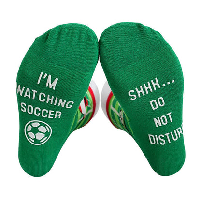 Plusock Breathable Soccer Slogan Cotton Quarter Socks(6 Pairs) - image 12