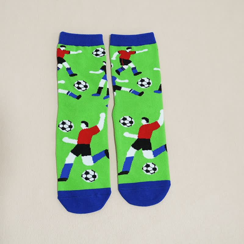 Plusock Breathable Soccer Slogan Cotton Quarter Socks(6 Pairs) - image 26