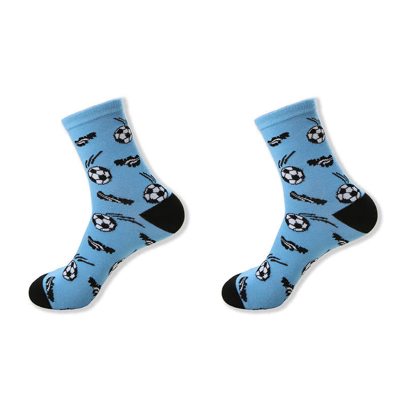 Plusock Casual Soccer Print Quarter Socks (6 Pairs) - image 6